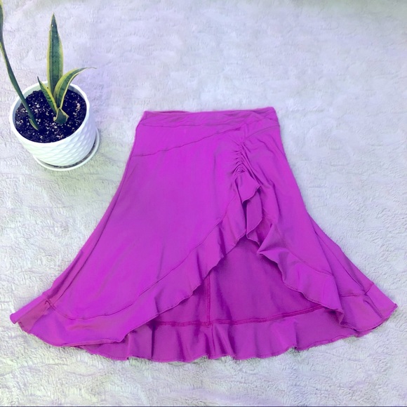 Marciano Dresses & Skirts - Marciano High-Low Ruffle Stretch Skirt - Fucshia